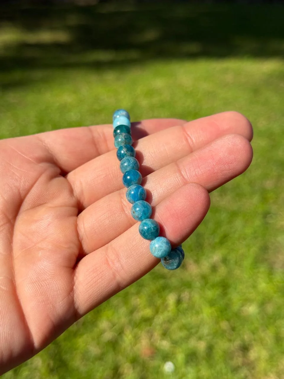 bracelet apatite bleu /سوار الأباتيت