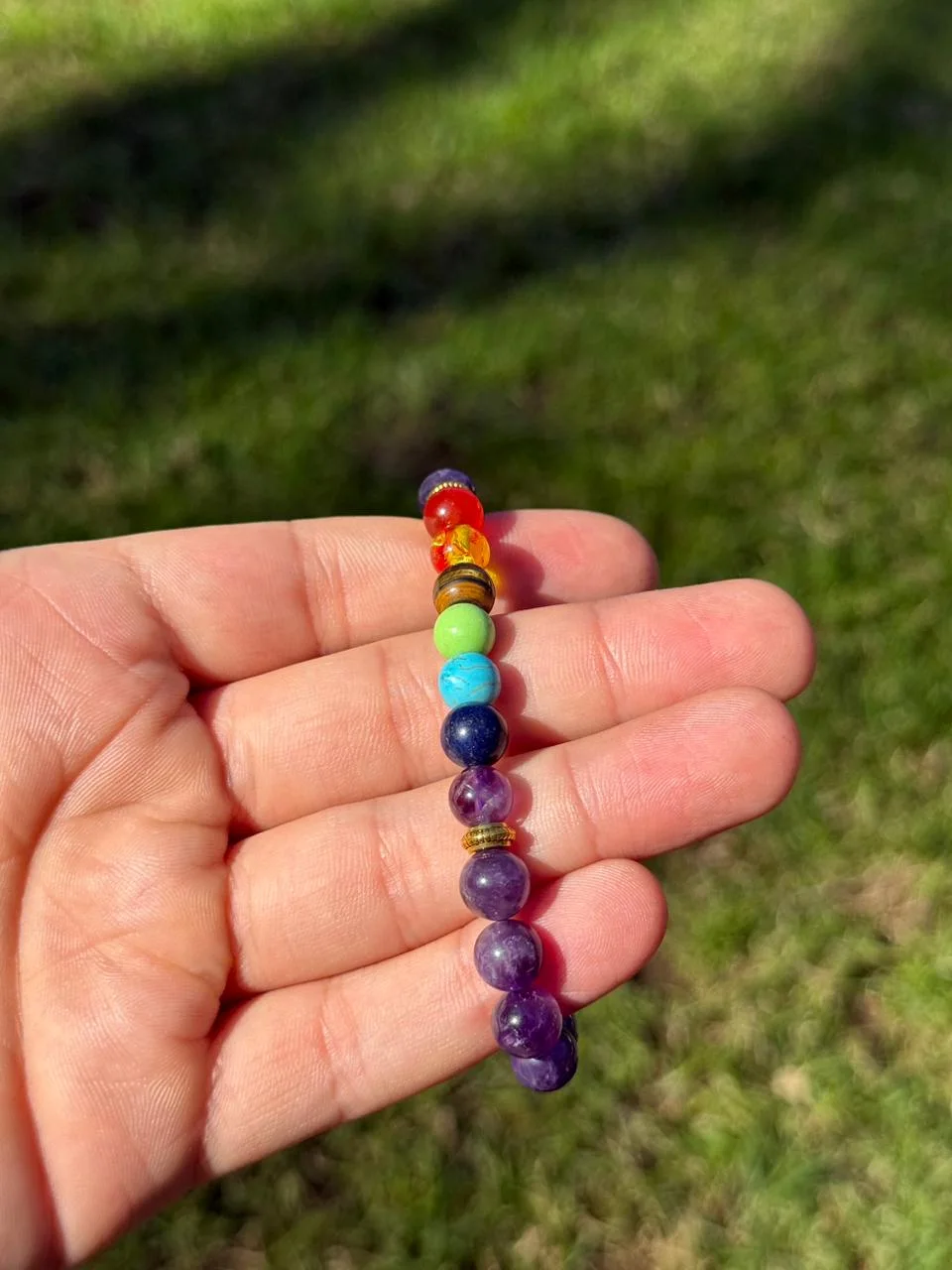 bracelet améthyste chakra /سوار شاكرا من الجمشت