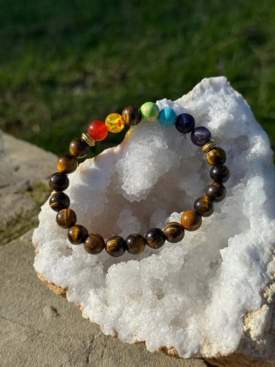 bracelet œil de tigre chakra /سوار شاكرا عين النمر