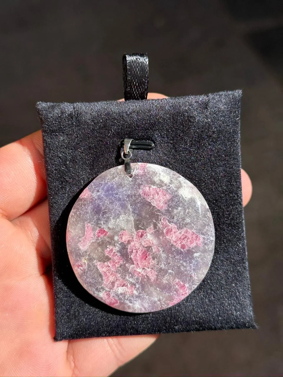 collier tourmaline rose/قلادة التورمالين الوردي