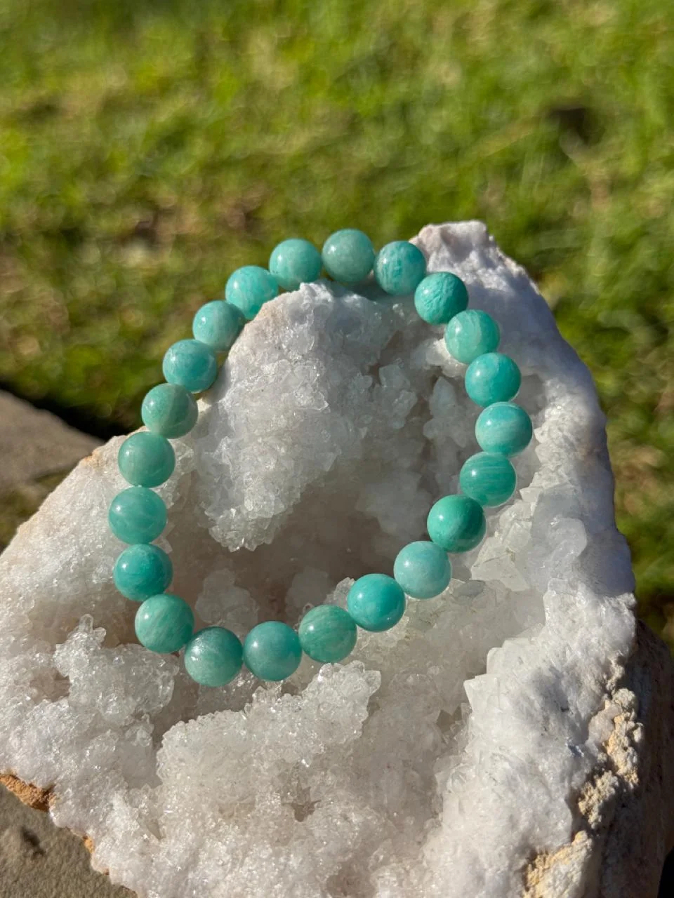 Bracelet Amazonite /  حجر الأمازونيت