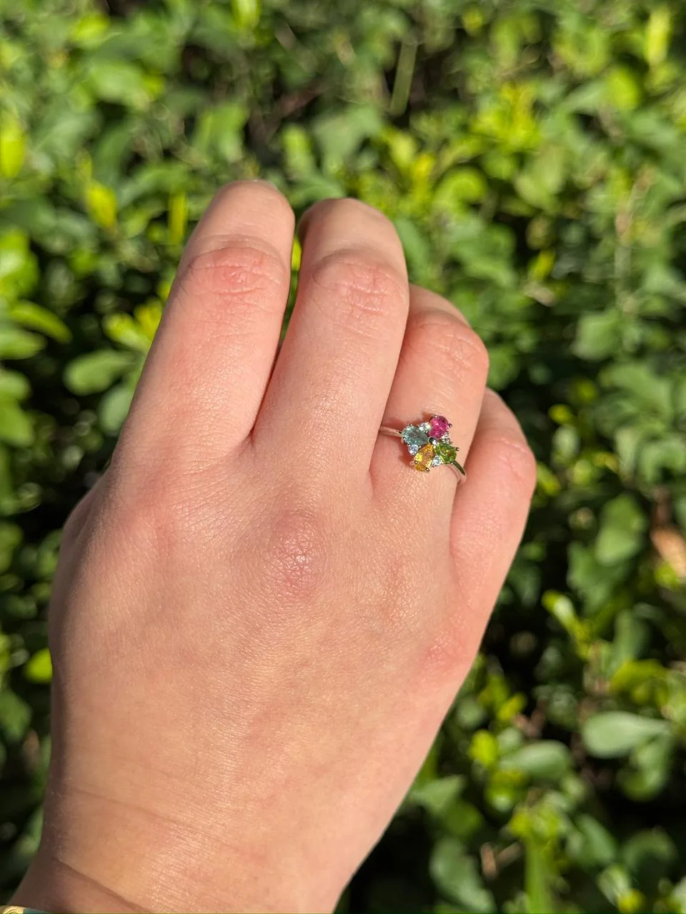 bague tourmaline en argent s925 /خاتم التورمالين من الفضة عيار 925