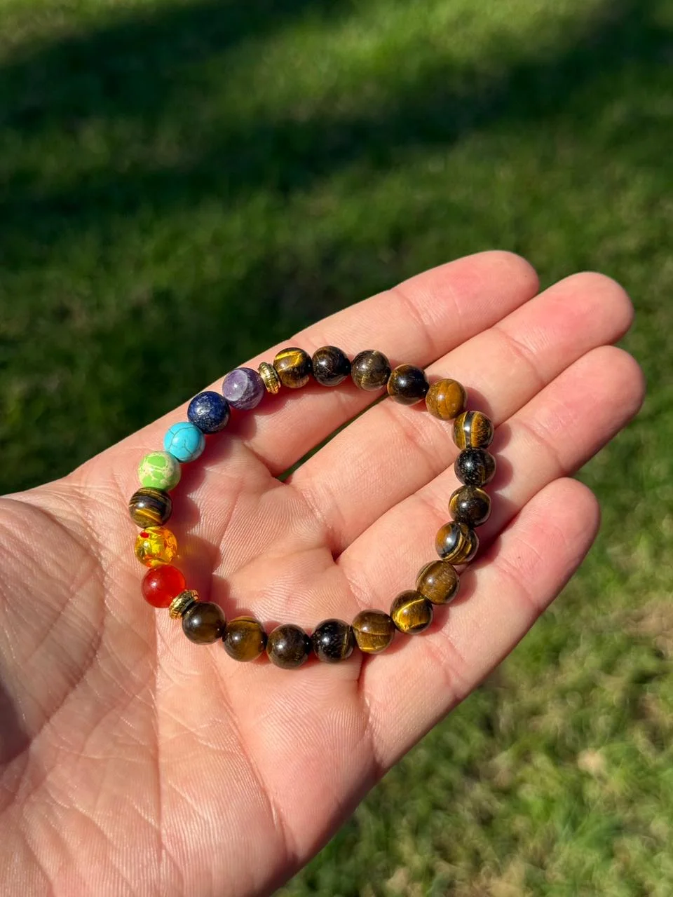 bracelet œil de tigre chakra /سوار شاكرا عين النمر