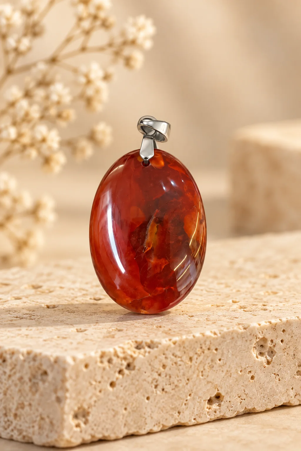 collier cornaline /قلادة  الكارنيليان