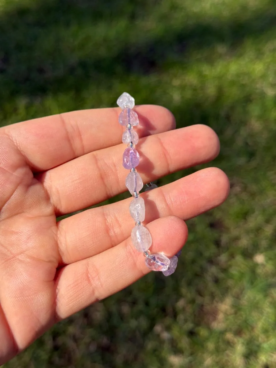 bracelet améthyste clair /سوار من الجمشت الفاتح