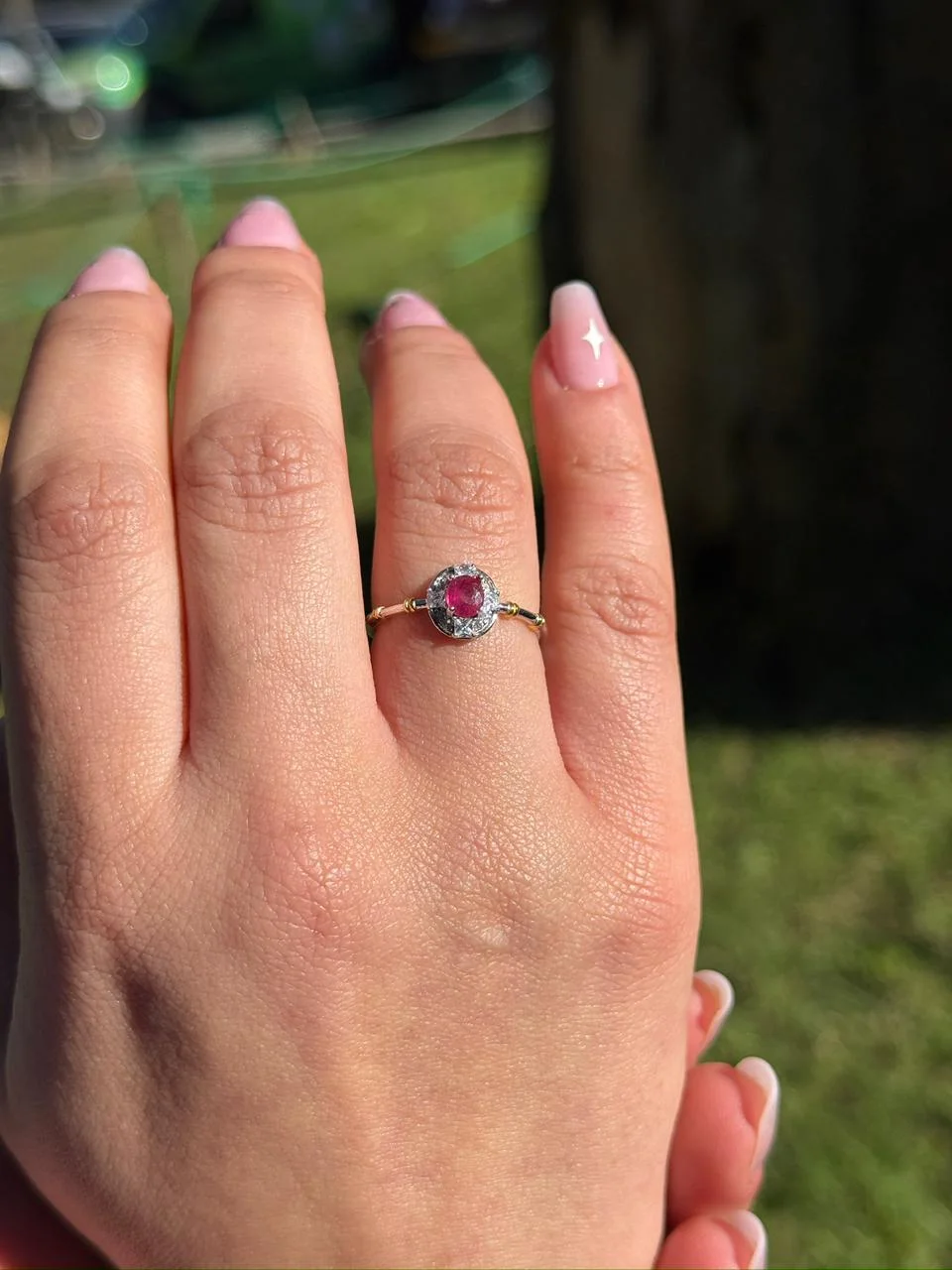 Bague rubis en argent s925/خاتم من الياقوت من الفضة عيار 925