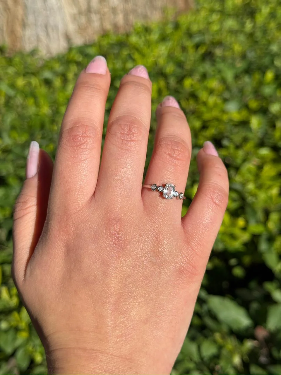 bague quartz claire en argent s925 /خاتم من الكوارتز الشفاف من الفضة عيار 925