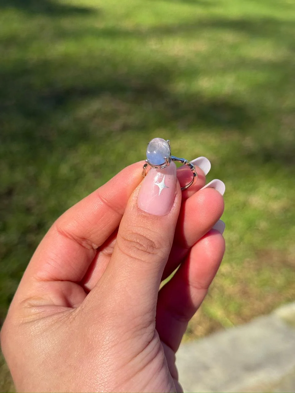 Bague quartz rose en argent s925/ خاتم من الكوارتز الوردي مصنوع من الفضة عيار 925