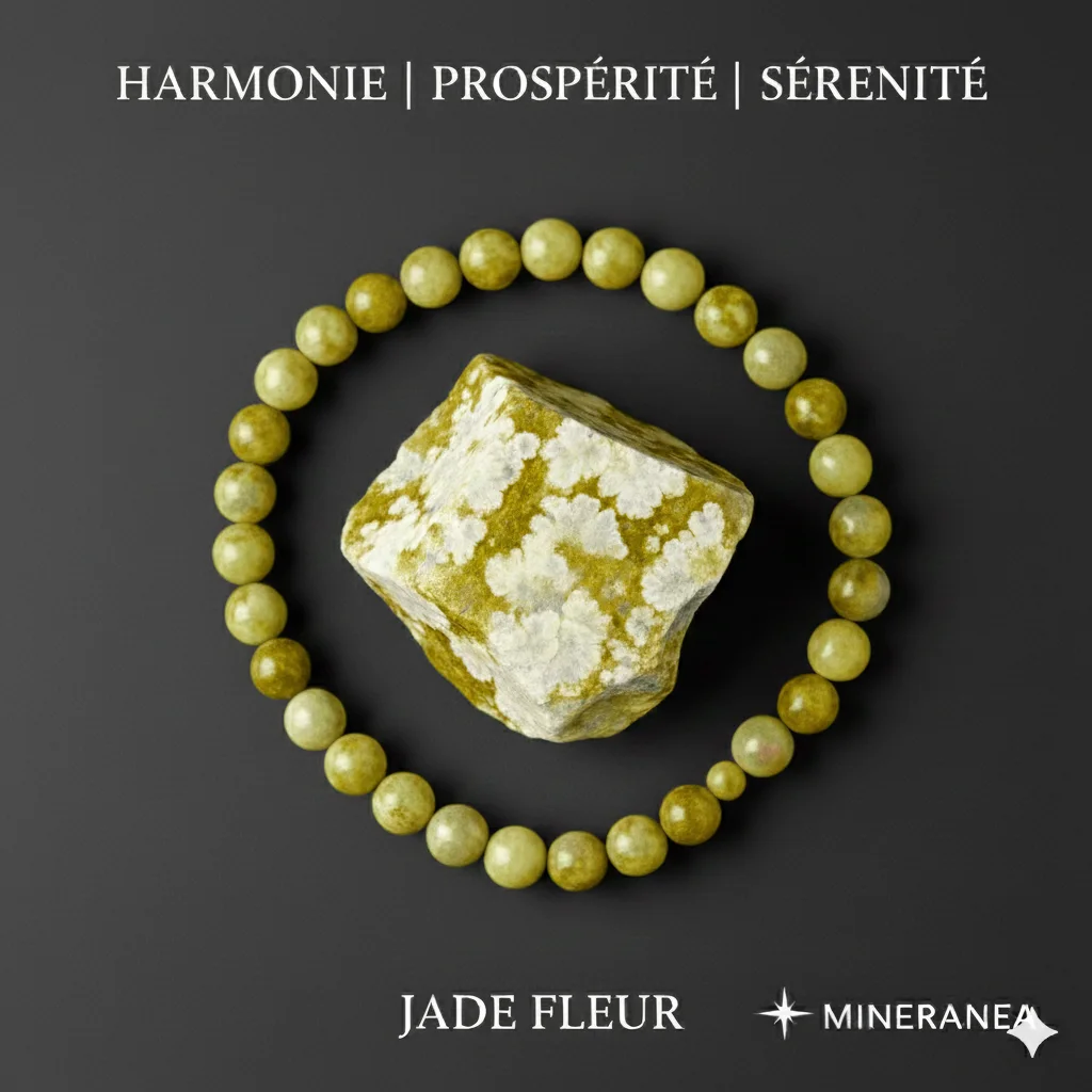 bracelet fleur jade /سوار زهرة اليشم