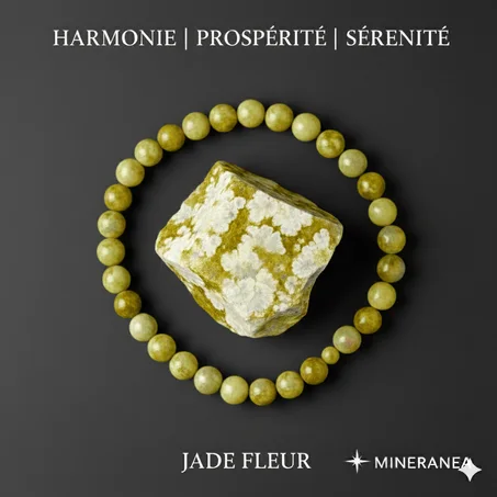 bracelet fleur jade /سوار زهرة اليشم