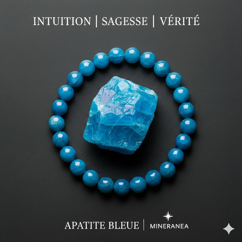 bracelet apatite bleu /سوار الأباتيت
