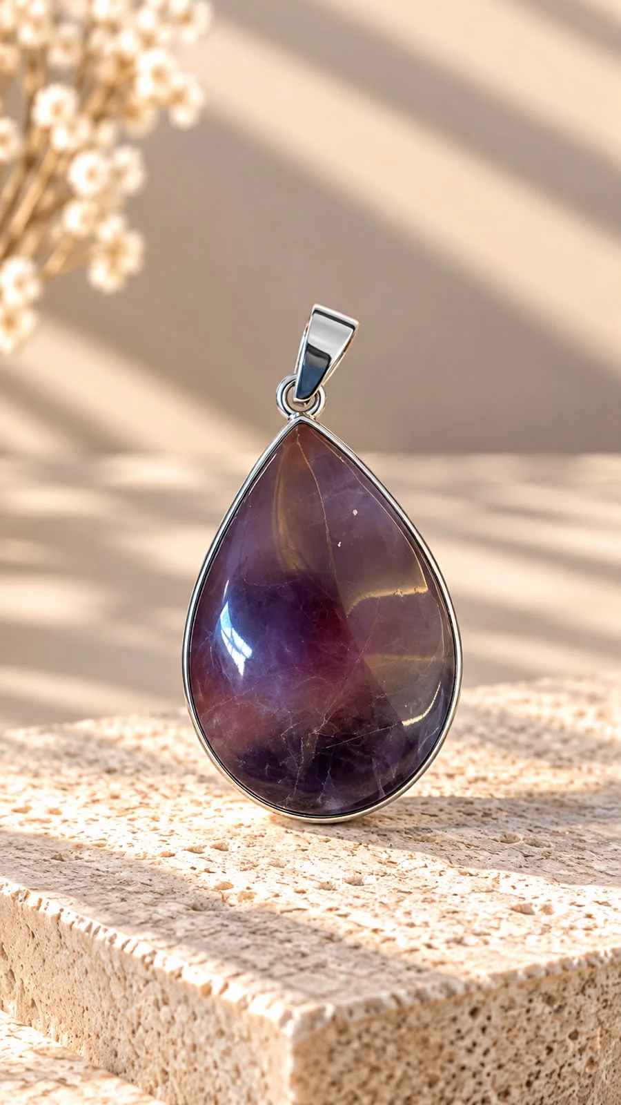 collier fluorite verte/قلادة الفلوريت الأخضر