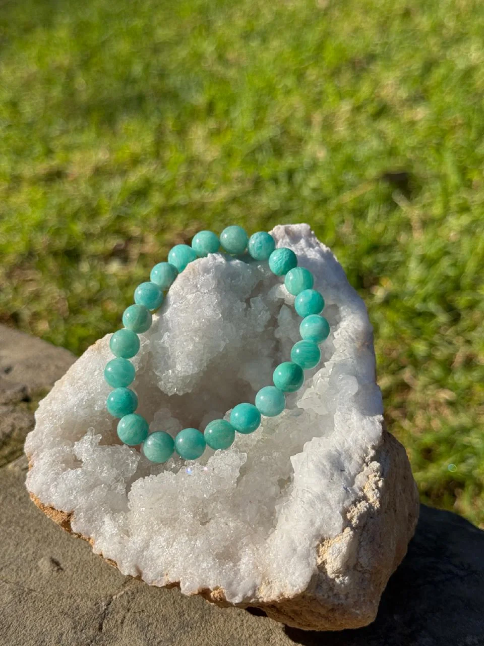 Bracelet Amazonite /  حجر الأمازونيت