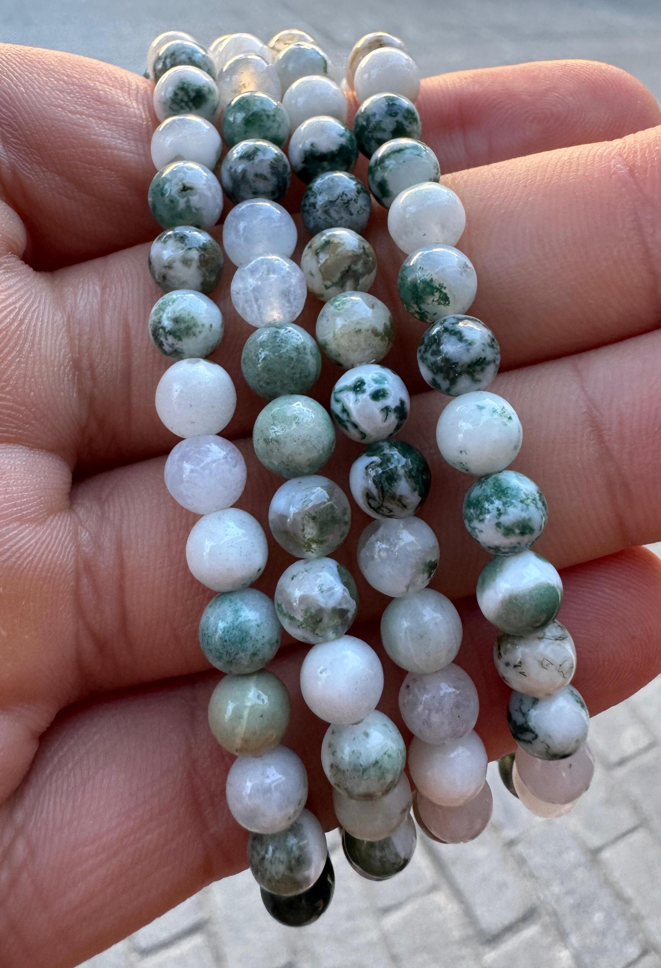 bracelet tree agate / سوار حجر عقيق الشجرة