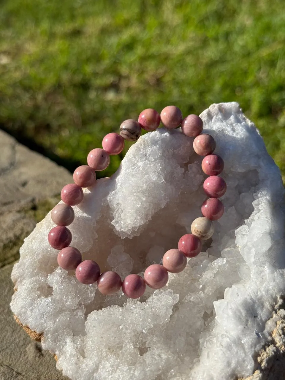 bracelet rhodonite / سوار حجر الرودونيت