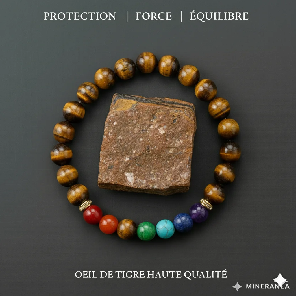 bracelet œil de tigre chakra /سوار شاكرا عين النمر