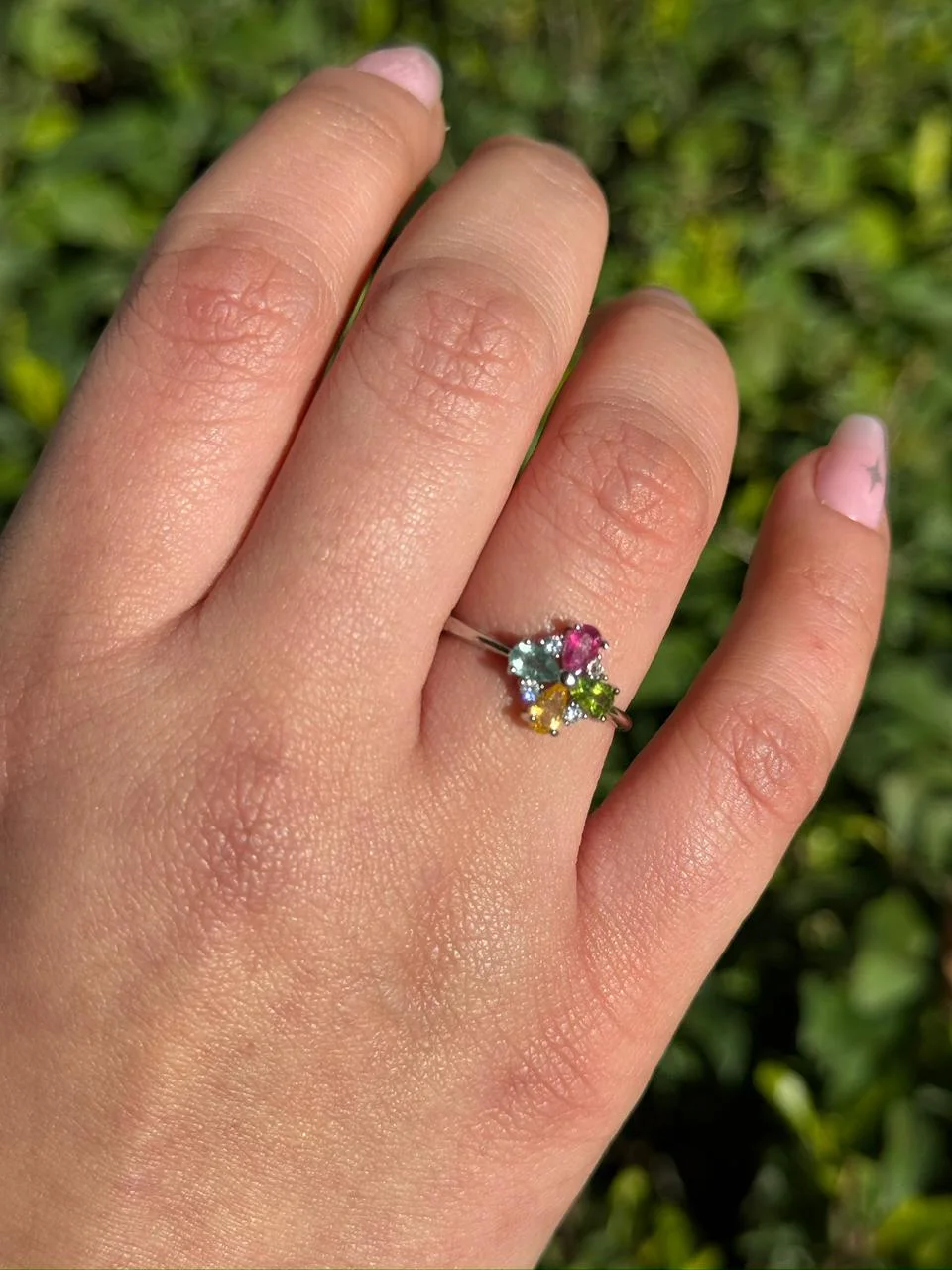 bague tourmaline en argent s925 /خاتم التورمالين من الفضة عيار 925