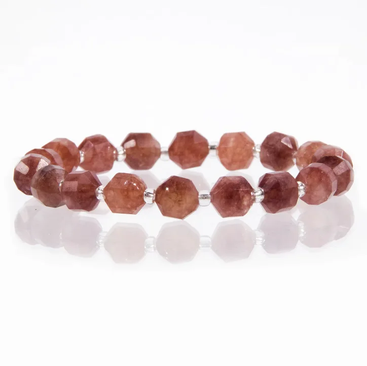bracelet quartz fraise carre / سوار من الكوارتز الفراولة