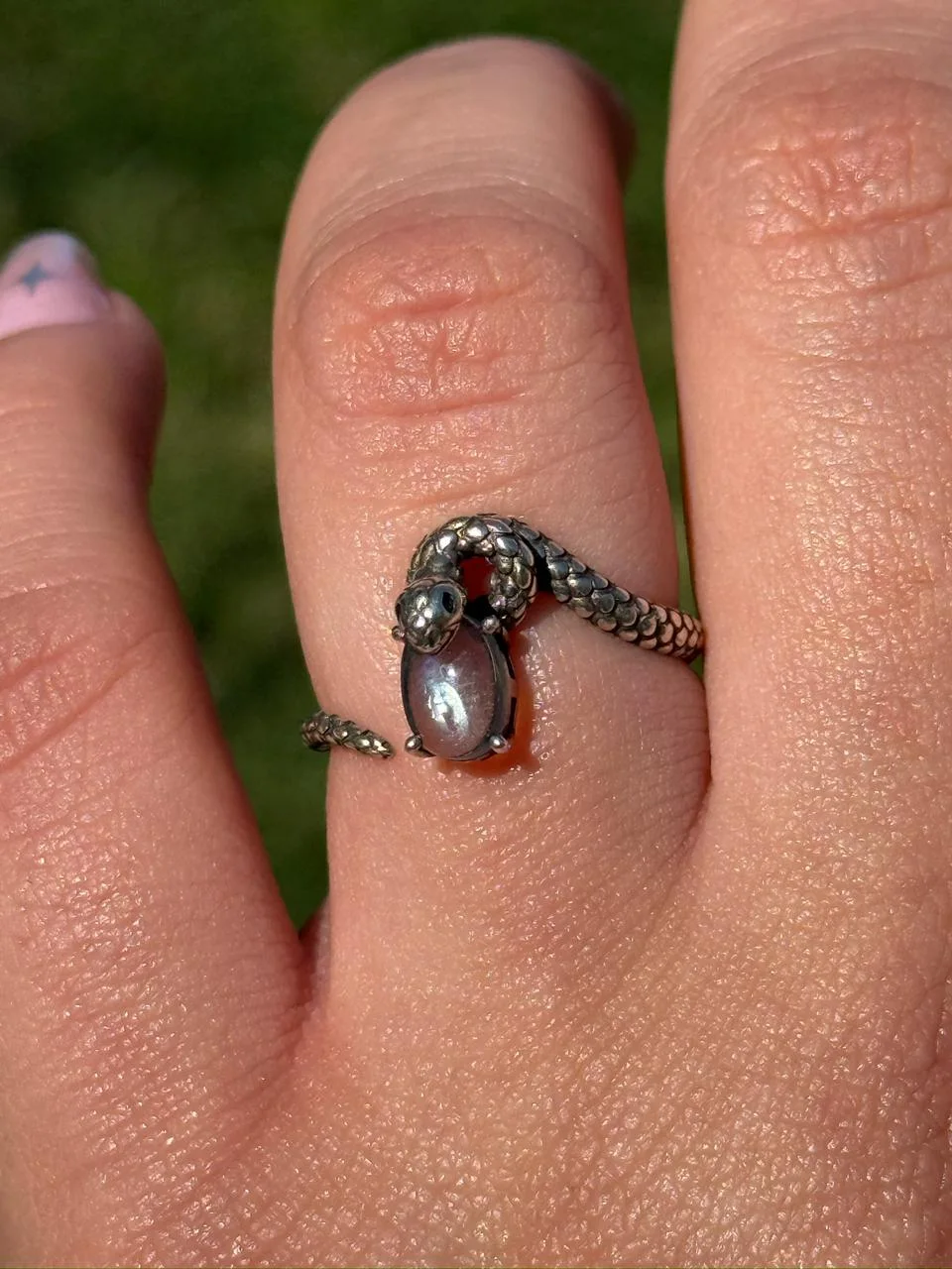 Bague aquamarine en argent 925  / خاتم أكوامارين فضة عيار 925