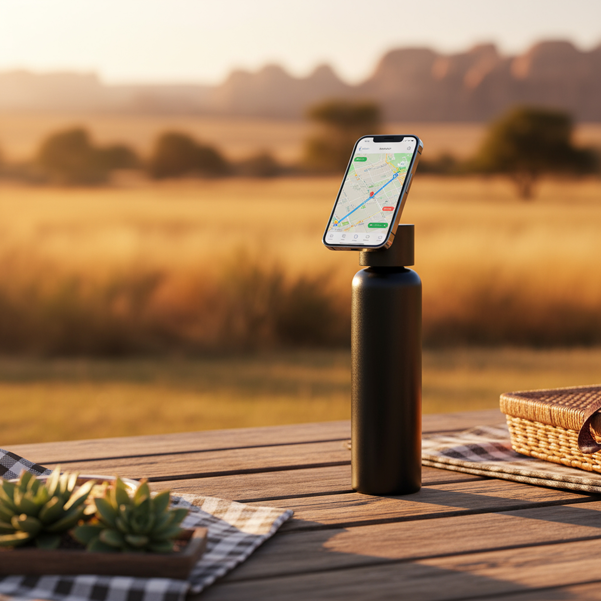 زجاجة مياه بحامل جوال مغناطيسي