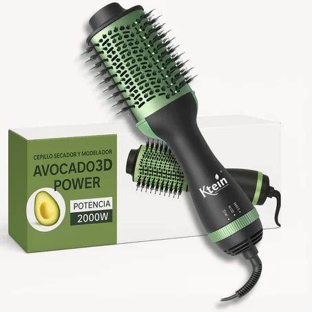 تهلاي ف شعرك مع الفرشاة السحرية Avocado 3D Power - سيشوار و تمليس فدقة وحدة!