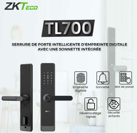 Serrure biométrique intelligente à empreinte digitale, Smart Lock serrure intelligente de haute sécurité, TL700, contrôle d'accès, empreinte digitale, badge, Code ou clé manuelle