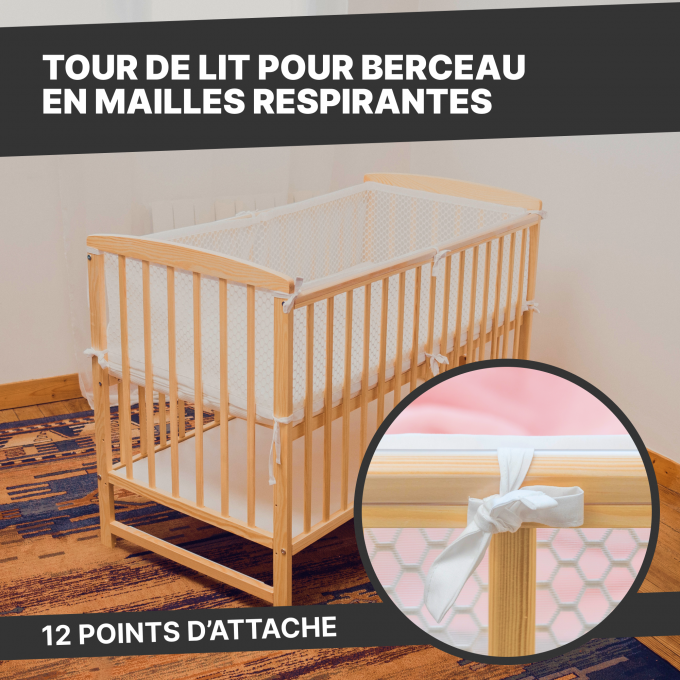Breathable Baby - Tour de lit en filet - Étoile
