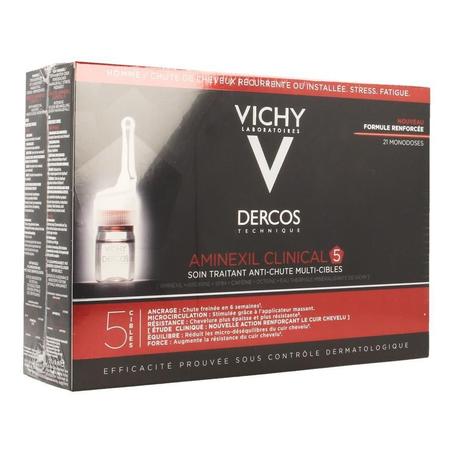 Vichy Dercos Aminexil Clinical 5 Hommes 21 monodoses de 6ml