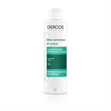 Vichy Dercos Shampoing Sébo Correcteur Cheveux gras 200 ml