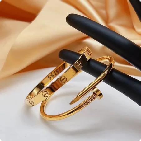 Ensemble 2 Bracelets v9 en acier inoxydable + boite cadeu