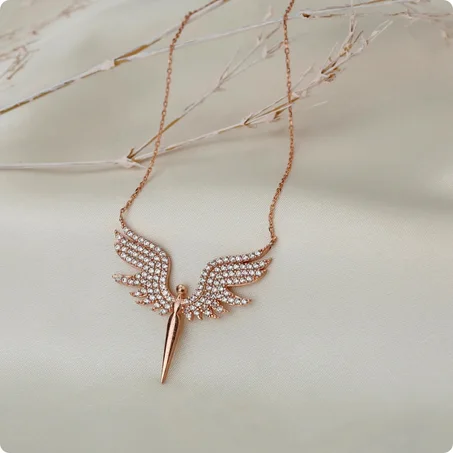 Chaine Papillon en acier inoxydable + boite cadeu