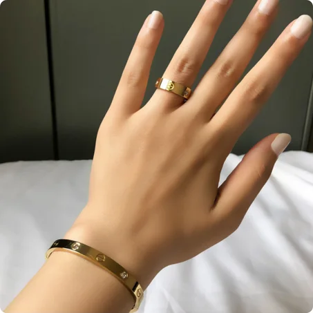 Ensemble cartier 2 pièces en acier inoxydable