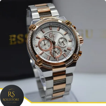 GUESS Montre Homme CABLEFORCE CHRONOGRAPHE EN ACIER DEUX TONS