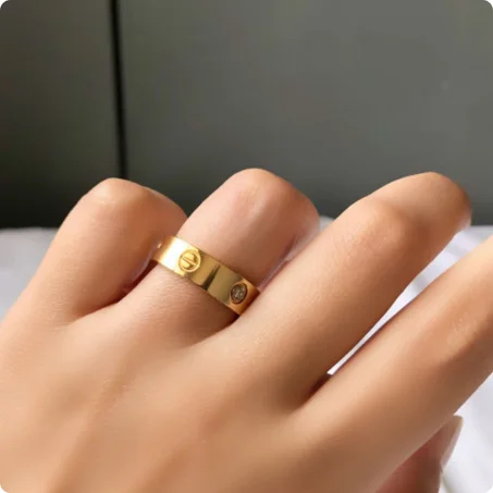 Bague cartier haute qualité en acier inoxydable