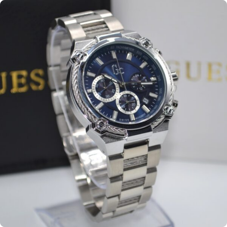 GUESS Montre Homme CABLEFORCE CHRONOGRAPHE EN ACIER DEUX TONS