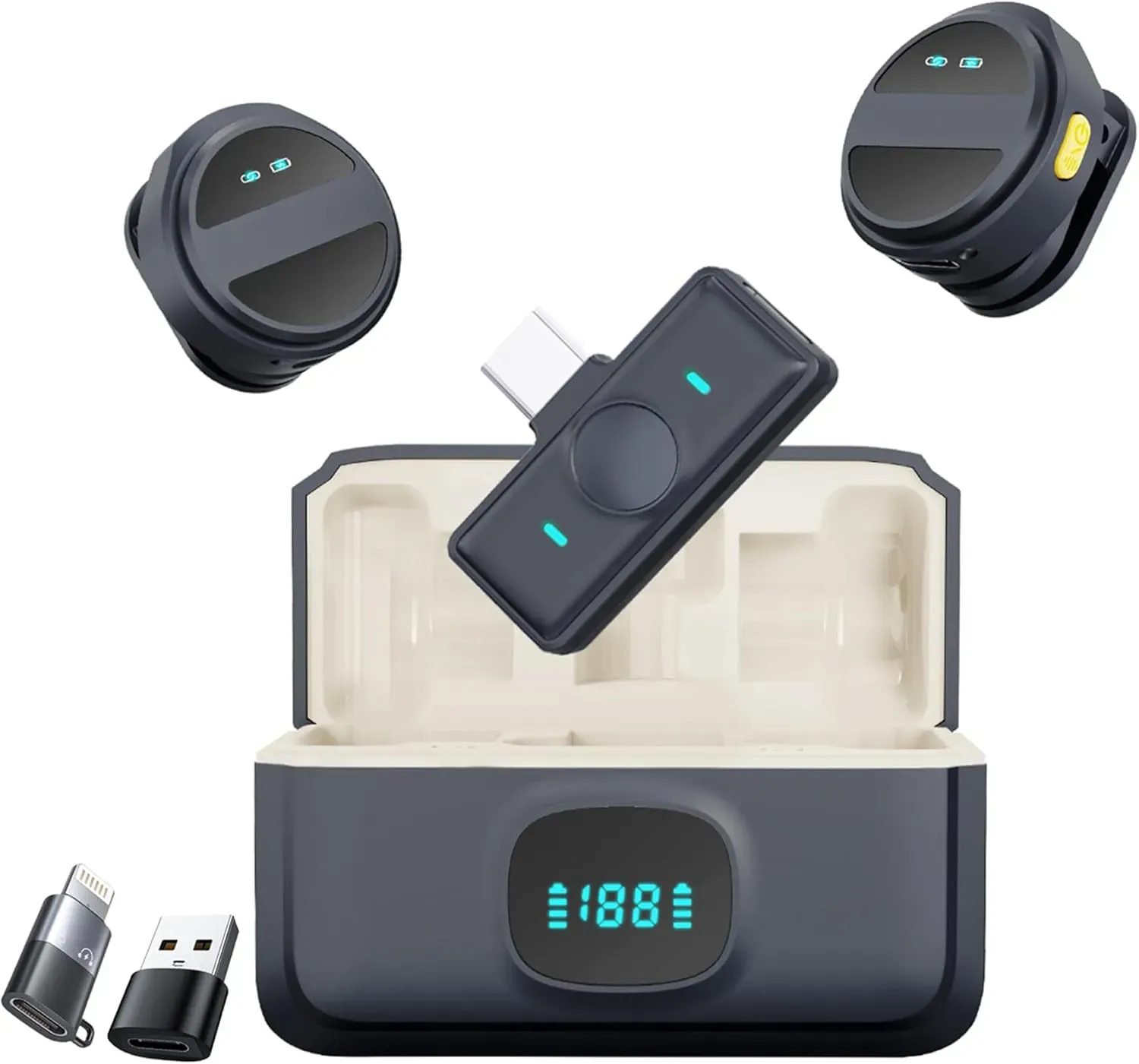 Wireless Lavalier Microphone – Magnetic Clip-On Mini Mic for iPhone & Android