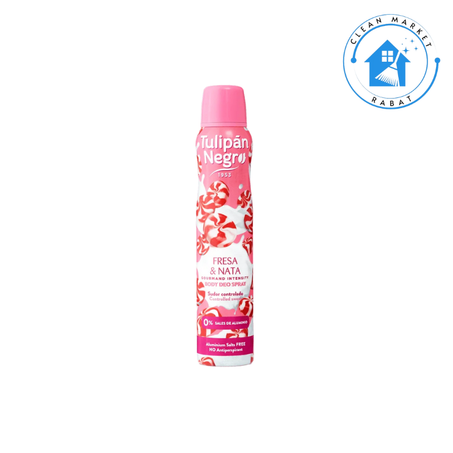 Tulipan Negro Déodorant Fraise et Crème Déodorant Spray 200 ml