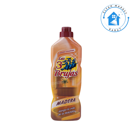 LAS 3 BRUJAS Nettoyant pour bois Nettoyant concentré pour bois, parquet, sols ou sols stratifiés 1000 ml
