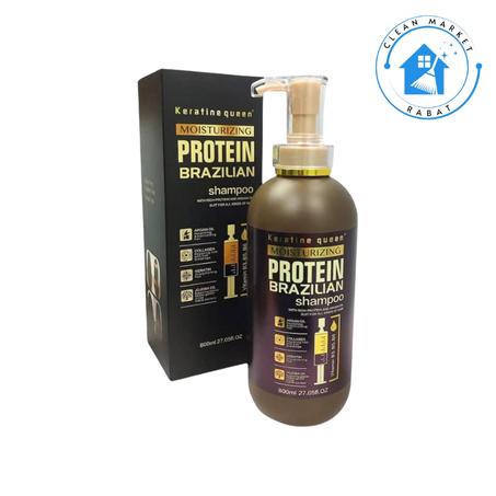 Keratine Queen Shampooing Brésilien Protéiné Hydratant 800 ml