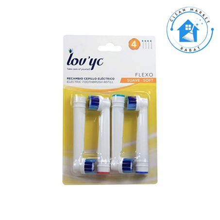 LOV YC ELECTRIC Brosse de Rechange 4 U. Flexo, Souple