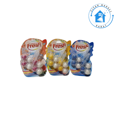 Tablette de bloc de toilette bleue emballage personnalisé  6 Boules