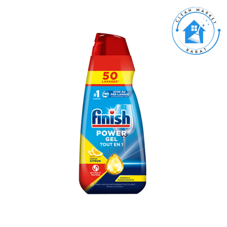 Finish Gel Tout-en-1 Max pour lave-vaisselle 1 L Citron | Finish
