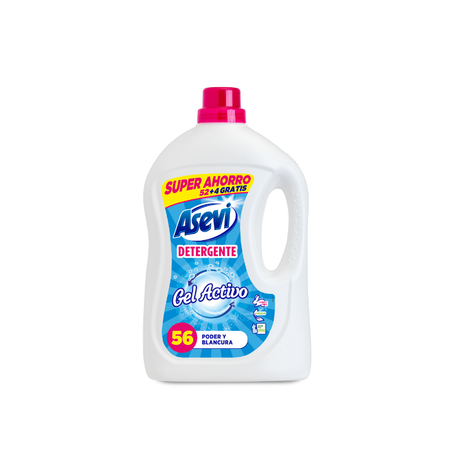 ASEVI GEL ACTIVO DETERGENTE LIQUIDO CONCENTRADO 56 LAVADOS