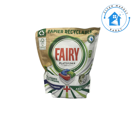 FAIRY Platinium + tablettes lave-vaisselle anti-terne 29 Tablet