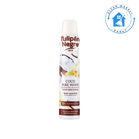 Tulipan Negro Déodorant Spray Noix de Coco Blanche Pure 200 ml