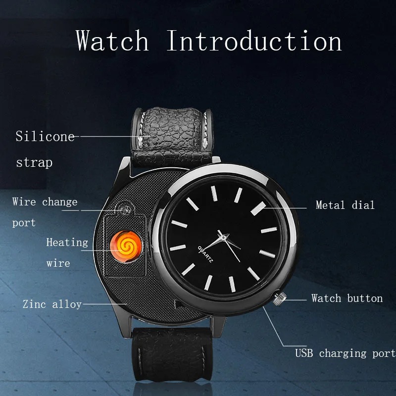 Watch With Cigarette Lighter