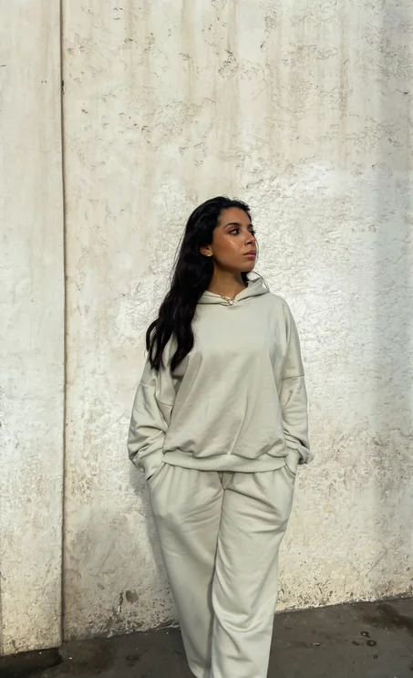 Hoodie+Jogging Greige Clair