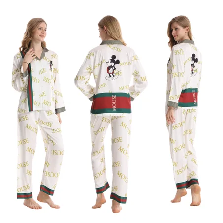 PYJAMA DEUX PIÈCES EN SOIE GOCCI MOUSE