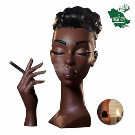 🌬️ مبخرة "المرأة الهادئة" – فن، رائحة، وسحر في قطعة واحدة!