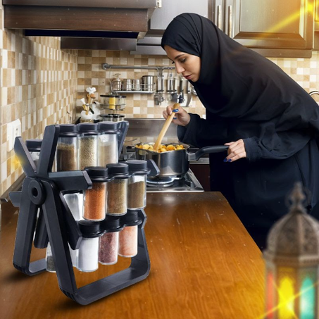 حامل التوابل الأنيق – سر النكهات المثالية في مطبخك! 🍽️